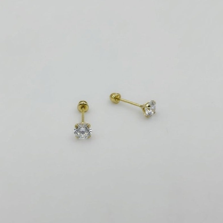 #B10206 - Broquel Recto De Oro 10k 7 mm/#7 De 4 Uñas - L140/L280