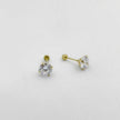 #B10206 - Broquel Recto De Oro 10k 7 mm/#7 De 4 Uñas - L140/L280