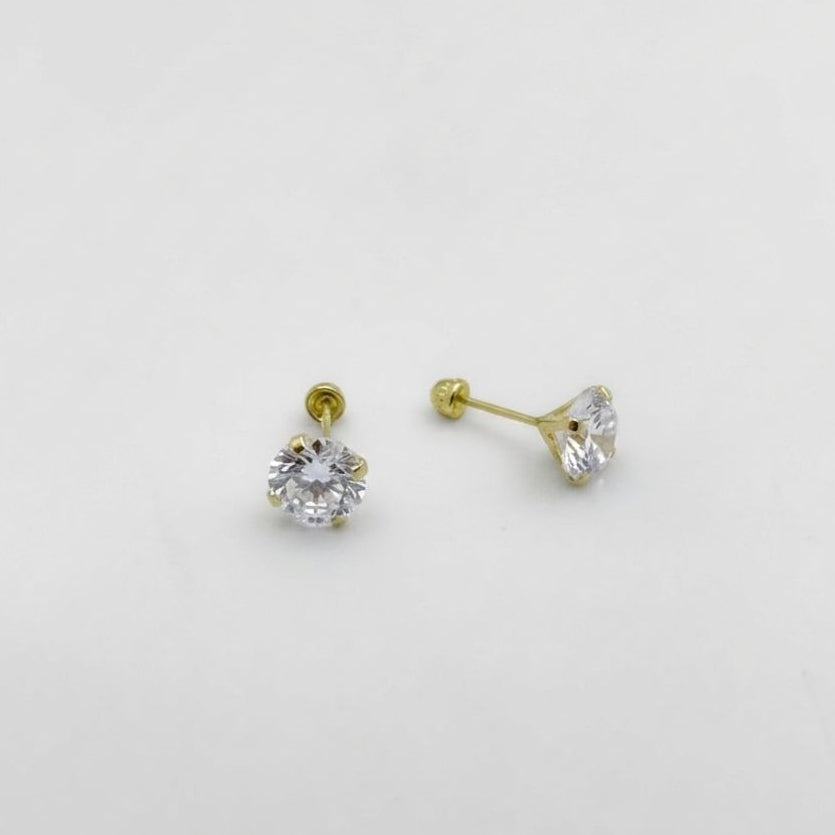 #B10206 - Broquel Recto De Oro 10k 7 mm/#7 De 4 Uñas - L140/L280