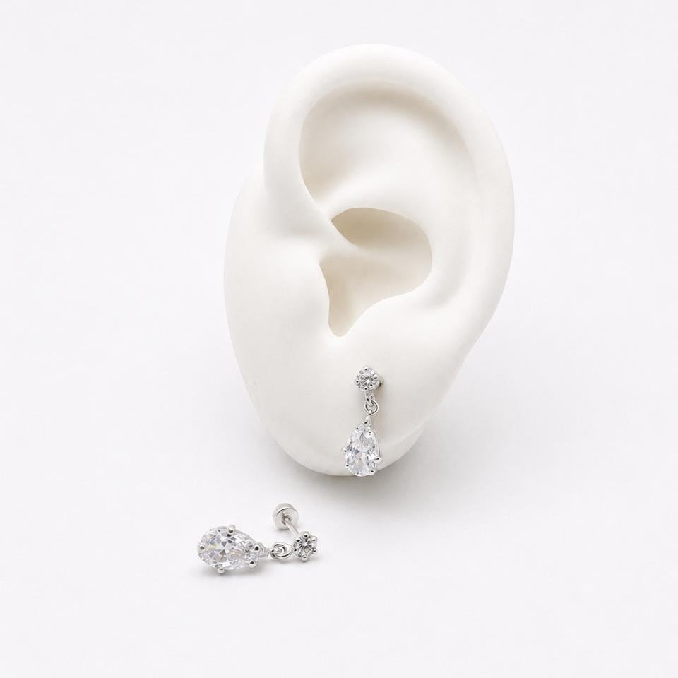#BR372 - Broquel De Gota De Plata .925 - F62/
