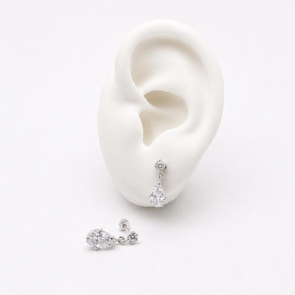 #BR372 - Broquel De Gota De Plata .925 - F62/