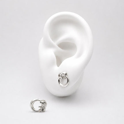 #BR360 - Broquel Elefante Y Luna De Plata .925 - E40/
