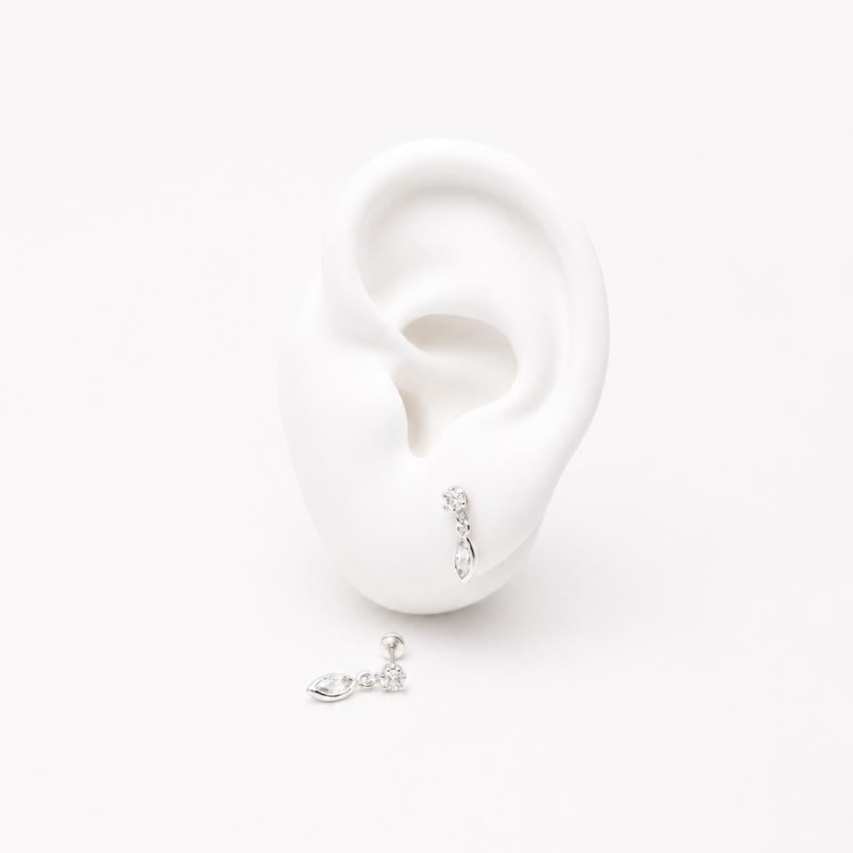 #BR375 - Broquel De Plata Con Piedra Zirconia - F42/