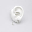 #BR373 - Broquel Luna Con Zirconia De Plata .925 - F35/