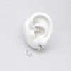 #BR373 - Broquel Luna Con Zirconia De Plata .925 - F35/