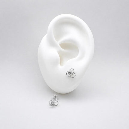 #BR381 - Broquel Con Piedra Zirconia Plata .925 - F50/