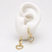 #H10112 - Huggies De Corazón Con Zirconia De Oro 10k - J02/1.5