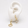 #H10112 - Huggies De Corazón Con Zirconia De Oro 10k - J02/1.5
