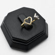#AD10180 - Anillo De Corazón Y Flecha De Oro Y Oro Blanco 10k - I05/1