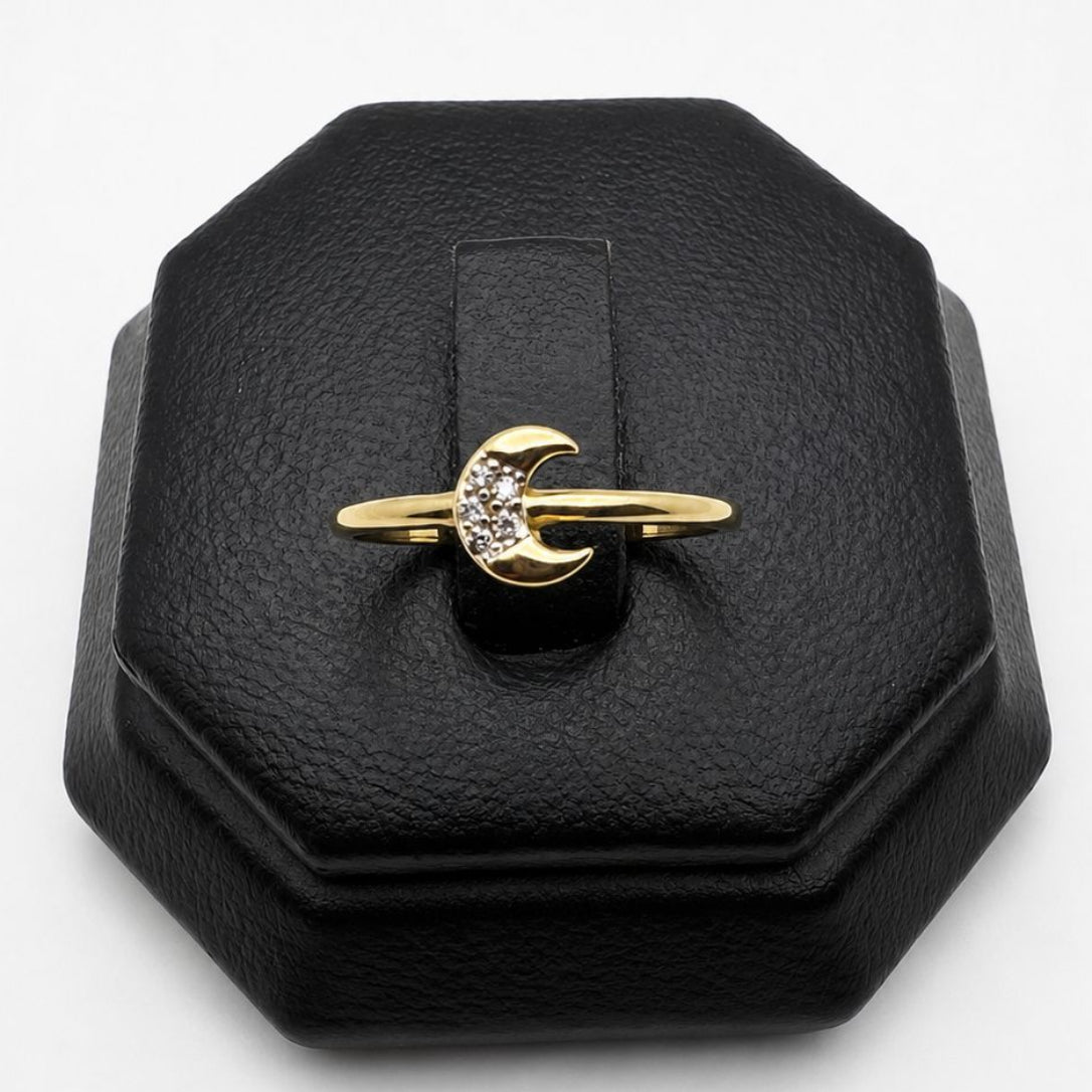 #AD10185 - Anillo De Luna De Oro 10k - I05/1