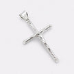 #D742 - Dije Crucifijo Diamantado De Plata .925 - A12/2.6