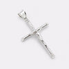 #D742 - Dije Crucifijo Diamantado De Plata .925 - A12/2.6