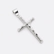 #D742 - Dije Crucifijo Diamantado De Plata .925 - A12/2.6