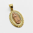 #D10277 - Dije De Virgen De Guadalupe En Oro Amarillo y Rosa 10k - H18/1.6
