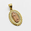 #D10277 - Dije De Virgen De Guadalupe En Oro Amarillo y Rosa 10k - H18/1.6