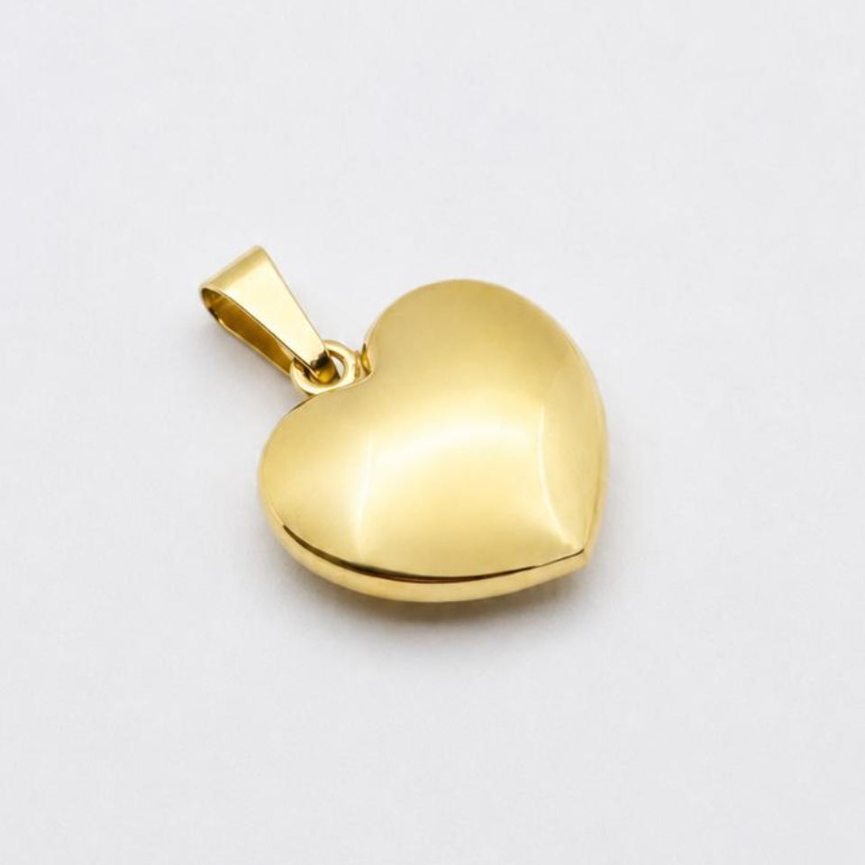 #D10275 - Dije De Corazón Bombacho De Oro 10k - H17/.8