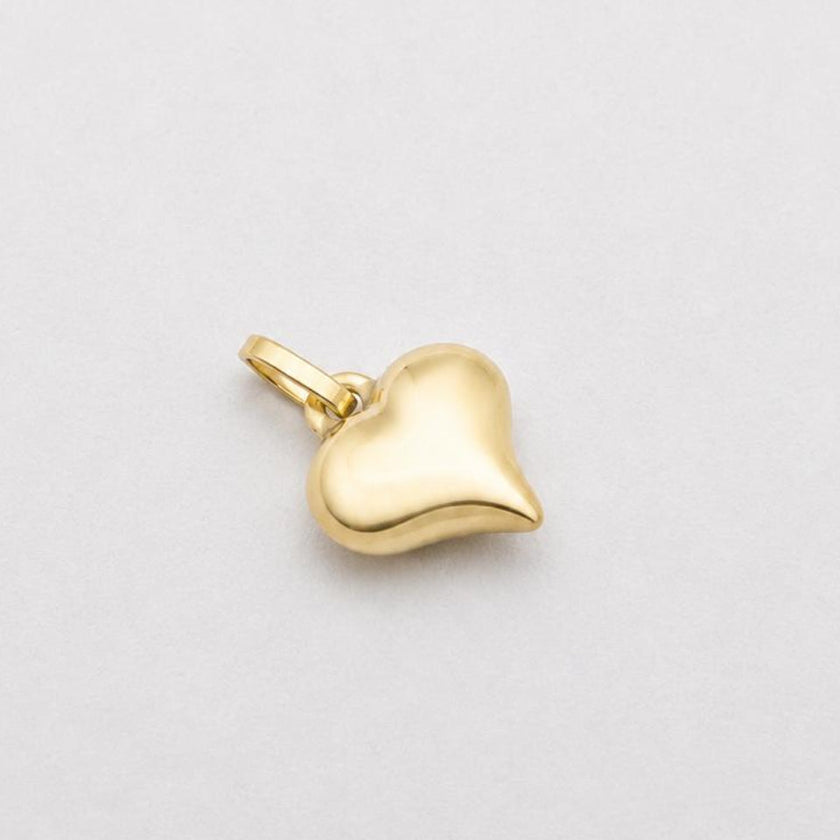#D10274 - Dije De Corazón Bombacho De Oro 10k - H17/.6