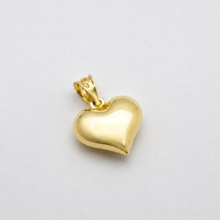 #D10274 - Dije De Corazón Bombacho De Oro 10k - H17/.6