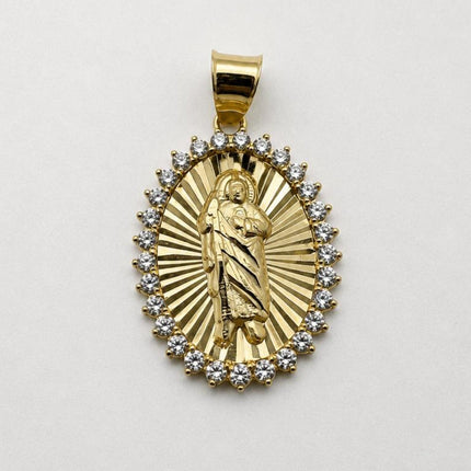 #D10261 - Dije San Judas Ovalado De Plata .925 - I05/1.3