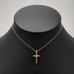 GOL227 - Gargantilla De Cruz De Oro Laminado 18k - LB020/