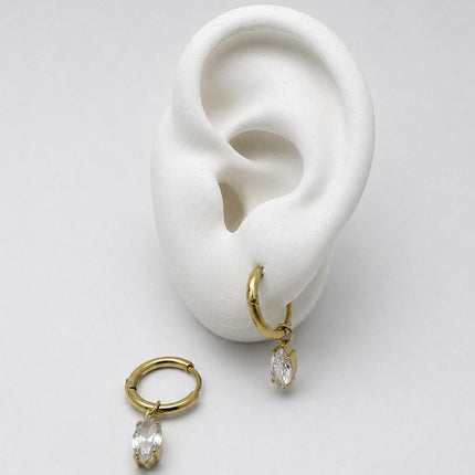 HOL179 - Huggies Elegante Con Piedra Zirconia De Oro Laminado 18k - LB030/