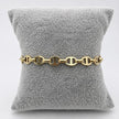 PAL233 - Pulsera Tejido Marinera De Acero Laminado 18k - LB025/