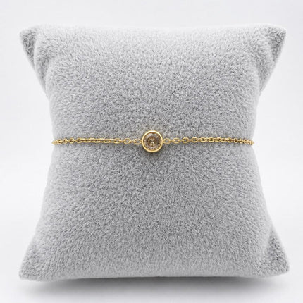 PAL248 - Pulsera Con Piedra Zirconia De Oro Laminado 18k - LB060/