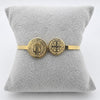PAL240 - Pulsera San Benito De Oro Laminado 18k - LA045/