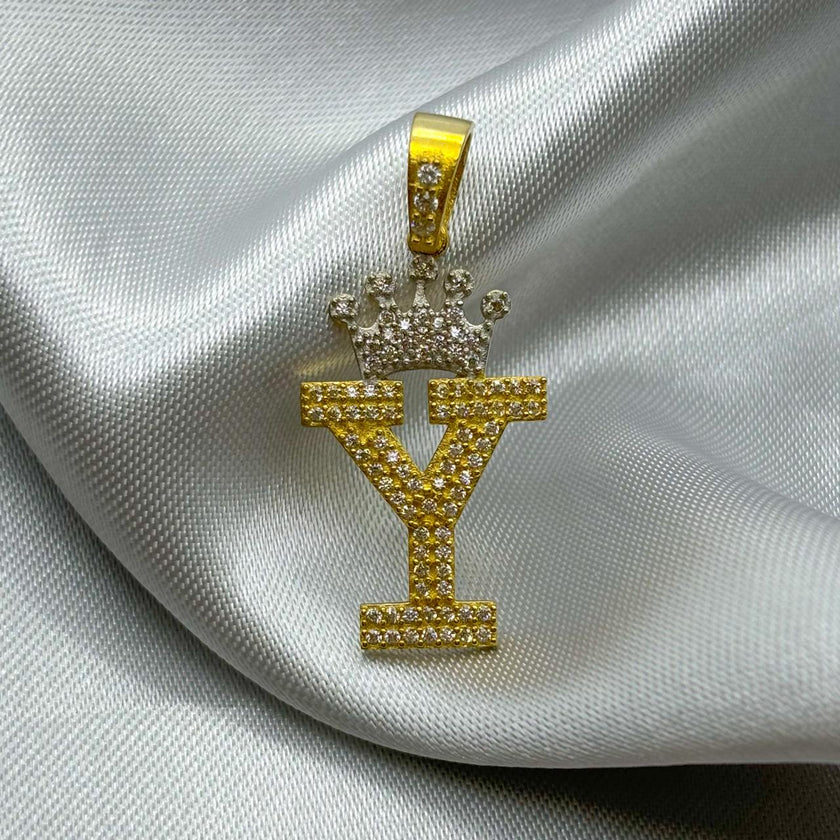 #HE163 - Dije Letras De Oro 10k - H04/3.5