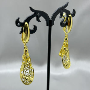 #ARL101 - Aretes Colgantes De Oro Laminado De 18K