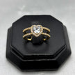 #AOL145 - Anillo Ajustable Corazón Con Piedra Zirconia Oro Laminado 18K - LA030/