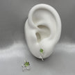 #BR288 - Broquel Flor Con Zirconia Plata - F46/