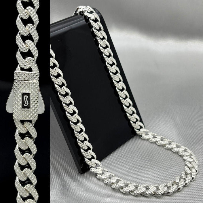 #CAD283 - Cadena Tipo Monaco Biselada Plata - 6 mm - B13/34.4