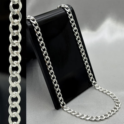#CAD286 - Cadena Barbada Diamantada Plata - 100 - 4 mm - A05/11.9