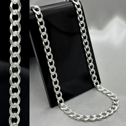 #CAD287 - Cadena Barbada Diamanatada Plata - 120 - 5 mm - A04/15.3