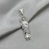 #D619 - Dije San Judas Tadeo Con Zirconia Plata - A09/3.3