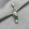 #D619 - Dije San Judas Tadeo Con Zirconia Plata - A09/3.3