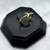 #AOL108 - Anillo De Luna Ajustable De Oro Laminado 18K