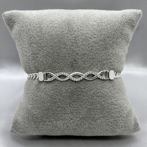 #ESC260 - Esclava Cruzada Con Zirconia Plata - A09/5.8