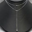#G264 - Gargantilla Doble Elegante Esferas Plata - B14/2.7