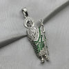 #D609 - Dije San Judas Tadeo Con Zirconia Plata - A09/13.8
