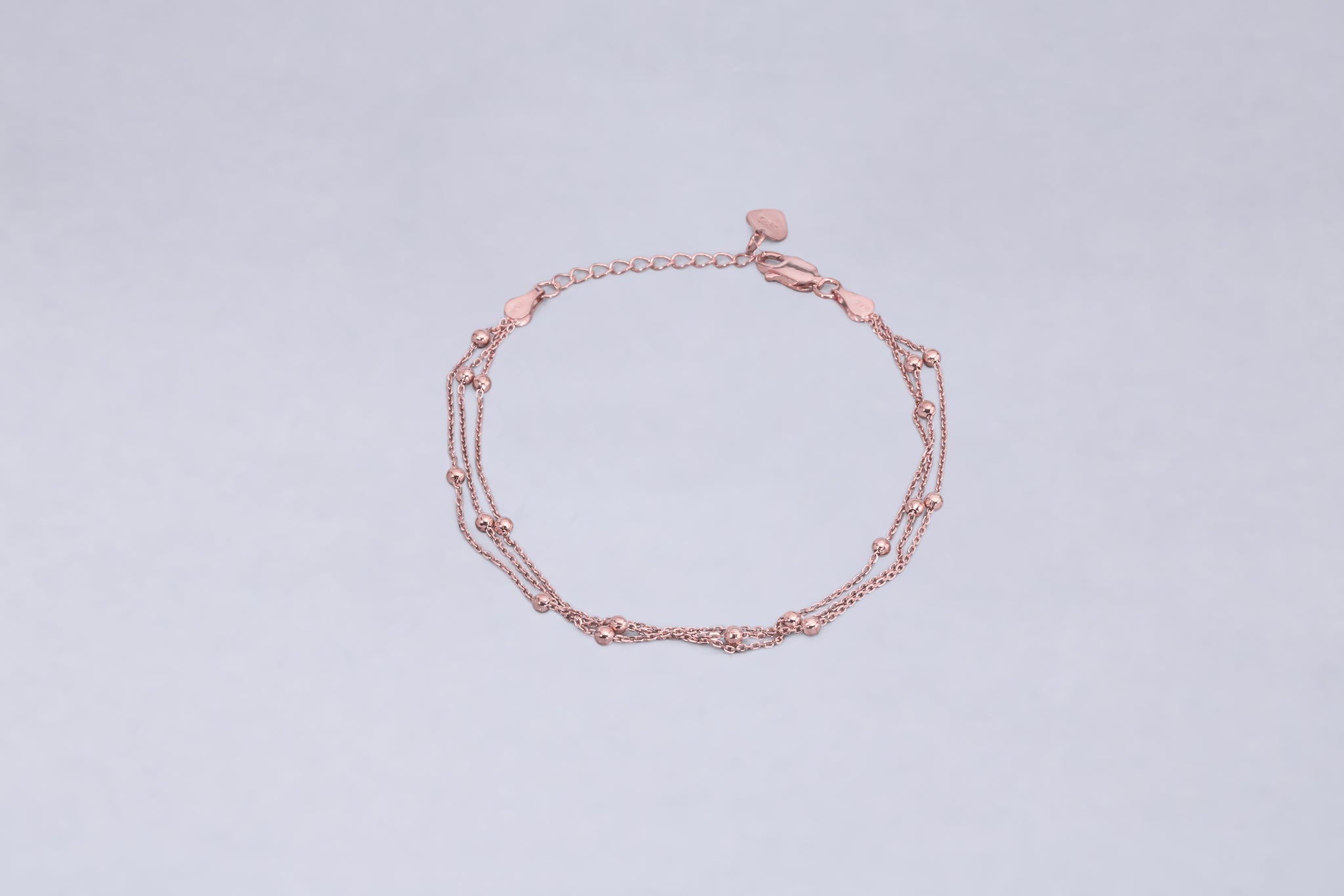 #PA228 - Pulsera Triple Con Bolitas De Plata - MI3.1