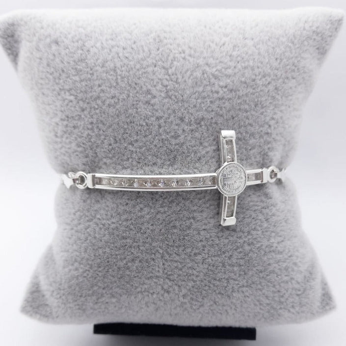 #PA145 - Pulsera De Cruz Con San Benito - ZC6.2