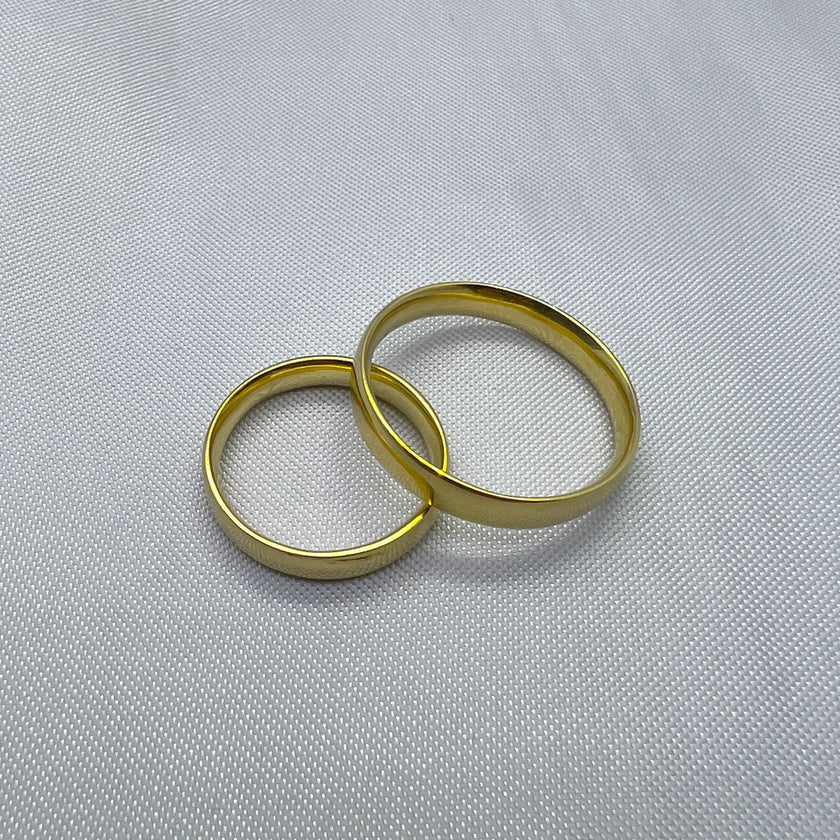 #AG10103 - Argolla Lisa Confort Oro 10K - H10/3.5