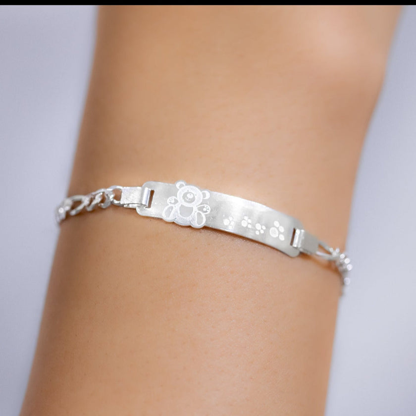 #ESC173 - Esclava De Oso/Osito Plata - A12/3.2